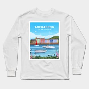 Aberaeron Colourful Houses, Ceredigion Wales Long Sleeve T-Shirt